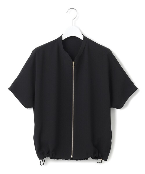23区 S(ニジュウサンクチイサイサイズ)の「【一部店舗限定/吸水速乾/UVカット/接触冷感】ストレッチジョーゼット フレンチスリーブ ブルゾン(ブルゾン・レディース・ベージュ系/ネイビー系/ブラック系・32)」の14枚目の写真