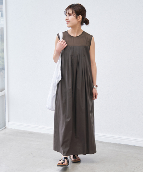 美品✨Spick and Span　スピック＆スパン　シアーヨーク切替ワンピース Spick＆Span ワンピース 「追加」シアーヨーク切替ワンピース