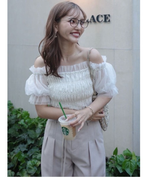 rienda（リエンダ）の「リネンライクワイドタックベルト付きパンツ（スラックス・レディース・ベージュ/グレー・SMALL/MEDIUM）」の20枚目の写真