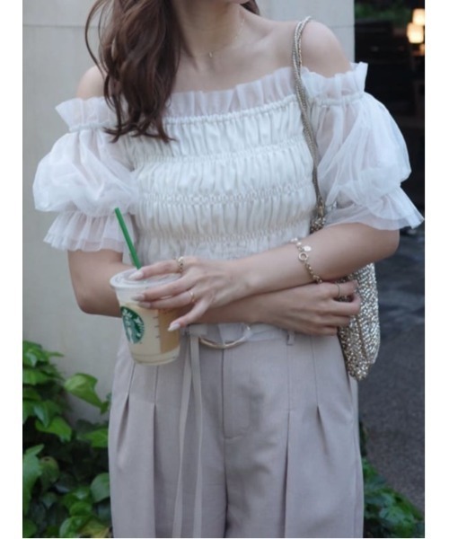 rienda（リエンダ）の「リネンライクワイドタックベルト付きパンツ（スラックス・レディース・ベージュ/グレー・SMALL/MEDIUM）」の21枚目の写真