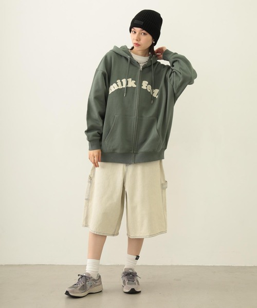 MILKFED.（ミルクフェド）の「RUBBER PATCH KNIT CAP（ニットキャップ/ビーニー・レディース・アッシュ/ブラック/ネイビー・ONE SIZE）」の14枚目の写真