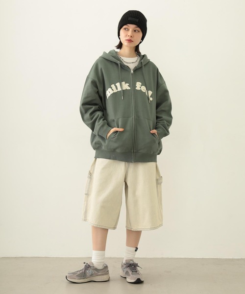 MILKFED.（ミルクフェド）の「RUBBER PATCH KNIT CAP（ニットキャップ/ビーニー・レディース・アッシュ/ブラック/ネイビー・ONE SIZE）」の15枚目の写真