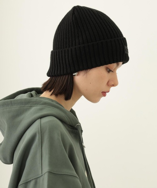 MILKFED.（ミルクフェド）の「RUBBER PATCH KNIT CAP（ニットキャップ/ビーニー・レディース・アッシュ/ブラック/ネイビー・ONE SIZE）」の11枚目の写真
