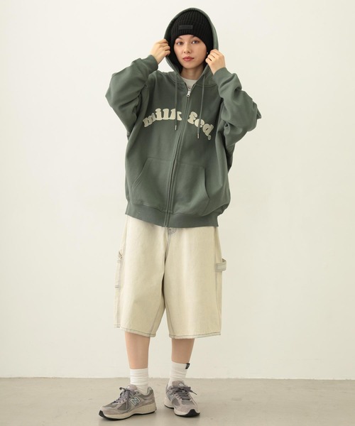 MILKFED.（ミルクフェド）の「RUBBER PATCH KNIT CAP（ニットキャップ/ビーニー・レディース・アッシュ/ブラック/ネイビー・ONE SIZE）」の16枚目の写真