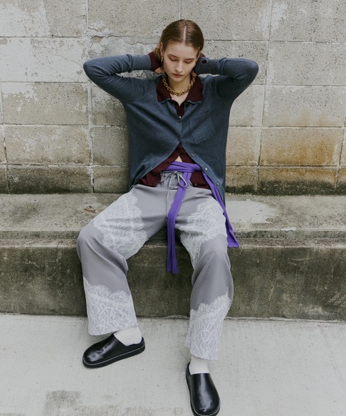 セール】Lace design slacks / レースデザインスラックス