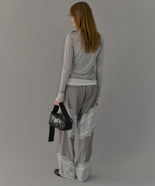 パンツ yae Lace design slacks / 36 yae】Lace design slacks / レースデザインスラックス – LA BELLE