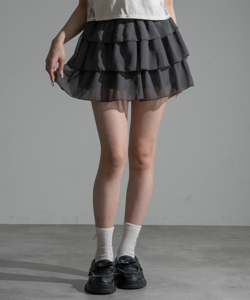 apres jour mignon(アプレジュールミニョン)の「アソートティアードスカパン【ZOZOTOWN限定アイテム】(スカート・レディース・その他/オフホワイト/チャコールグレー・X-LARGE/フリー)」の7枚目の写真
