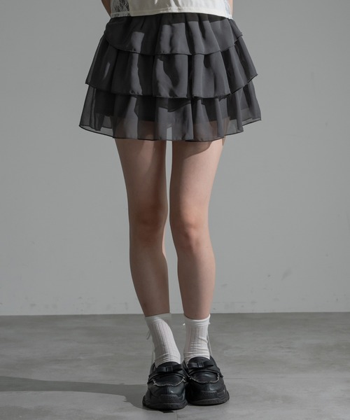 apres jour mignon(アプレジュールミニョン)の「アソートティアードスカパン【ZOZOTOWN限定アイテム】(スカート・レディース・その他/オフホワイト/チャコールグレー・X-LARGE/フリー)」の8枚目の写真