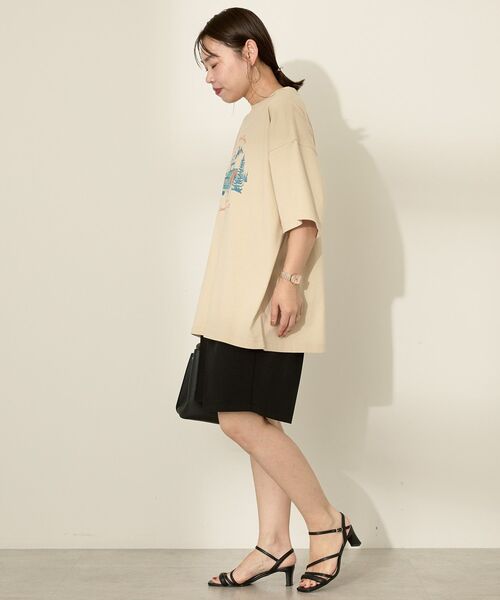 AMERICAN HOLIC(アメリカンホリック)の「CarプリントTシャツ(Tシャツ/カットソー・レディース・ホワイト系その他/ネイビー/ベージュ・FREE)」の12枚目の写真