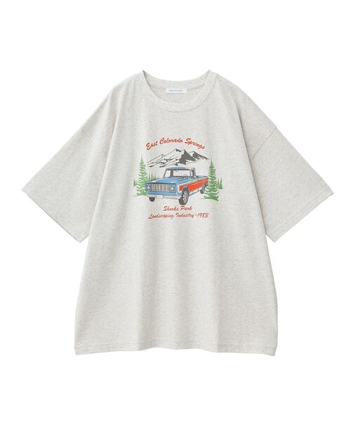 AMERICAN HOLIC(アメリカンホリック)の「CarプリントTシャツ(Tシャツ/カットソー・レディース・ホワイト系その他/ネイビー/ベージュ・FREE)」の14枚目の写真