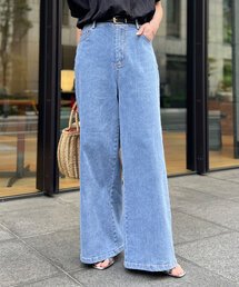 Chez toi | 【体の7割が足に見える】後ろギャザーデザインデニム(デニムパンツ)
