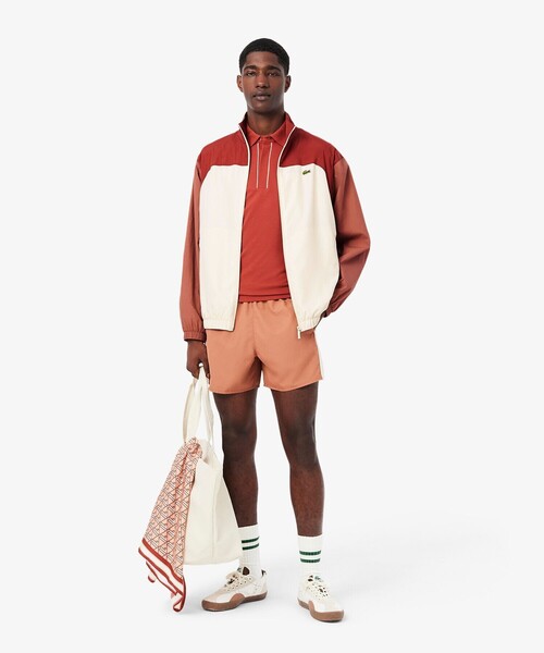 美品LACOSTE アイボリー ナイロンセットアップ premium nylon setup / ivory（プレミアムナイロンセットアップ
