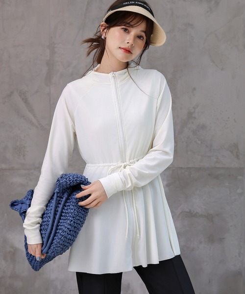 セール】【UVカット率 99.9%以上】レディース水着 長袖フード付き