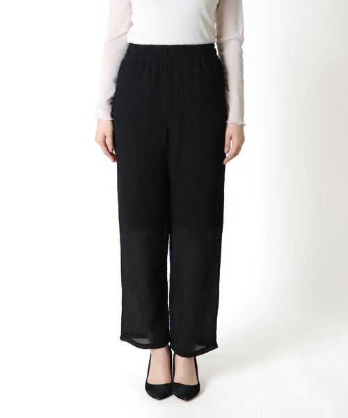 Jines(ジネス)の「クシュクシュワイドパンツ(その他パンツ・レディース・グリーン/ブラック/ピンク・38)」の15枚目の写真