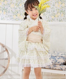 Rebloom（リブルーム Rebloom Reb loom）の「【KIDSセパレート浴衣/3点セット】上衣・スカート・シフォン帯 キッズゆかたセット《2025新作》（浴衣）」