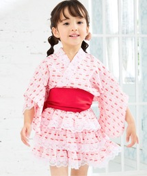 Rebloom（リブルーム Rebloom Reb loom）の「【KIDSセパレート浴衣/3点セット】上衣・スカート・シフォン帯 キッズゆかたセット（浴衣）」