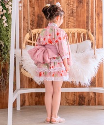 CELEN（セレン）の「【キッズ浴衣/ガールズ】上衣・スカート・シフォン帯 キッズゆかた3点セット（浴衣）」