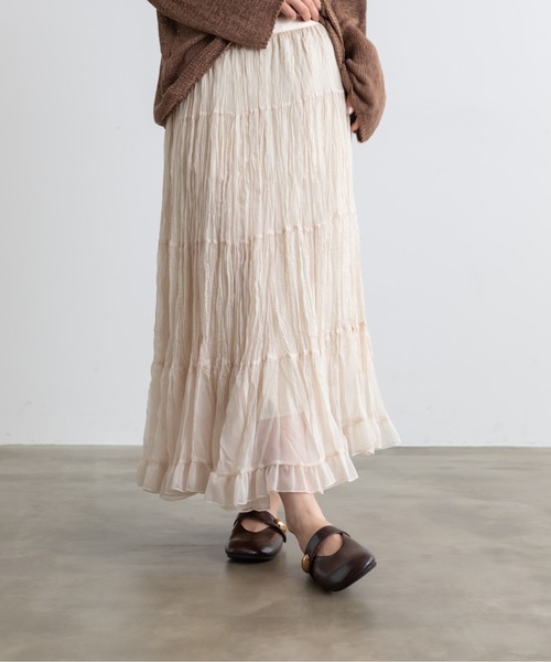 Lunea（ルネア）の「レトロデザインフラットミュールパンプス（パンプス・レディース・ホワイト/ブラウン・23/23.5/24/24.5/25/22.5）」の5枚目の写真