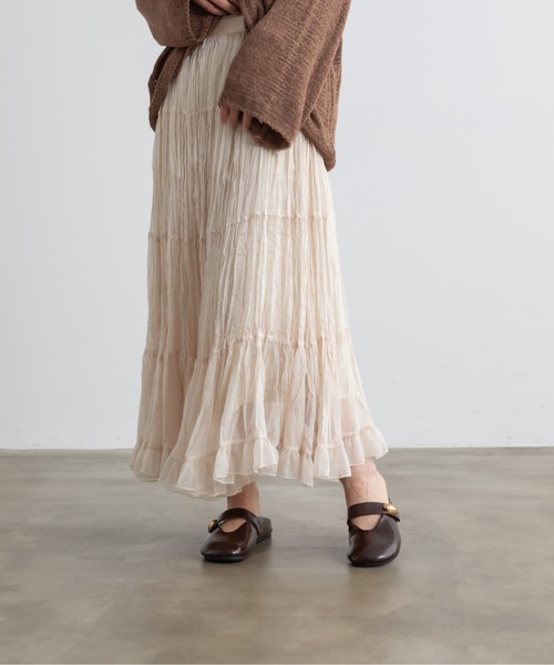 Lunea（ルネア）の「レトロデザインフラットミュールパンプス（パンプス・レディース・ホワイト/ブラウン・23/23.5/24/24.5/25/22.5）」の6枚目の写真