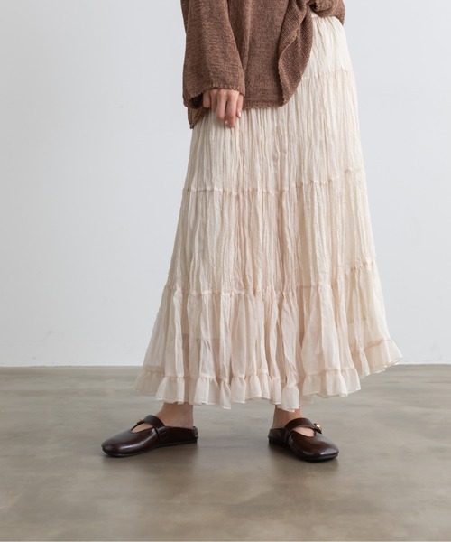 Lunea（ルネア）の「レトロデザインフラットミュールパンプス（パンプス・レディース・ホワイト/ブラウン・23/23.5/24/24.5/25/22.5）」の7枚目の写真