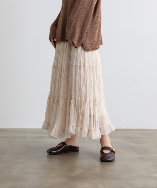 Lunea（ルネア）の「レトロデザインフラットミュールパンプス（パンプス・レディース・ホワイト/ブラウン・23/23.5/24/24.5/25/22.5）」の9枚目の写真