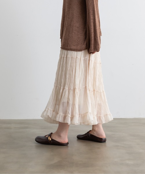 Lunea（ルネア）の「レトロデザインフラットミュールパンプス（パンプス・レディース・ホワイト/ブラウン・23/23.5/24/24.5/25/22.5）」の10枚目の写真