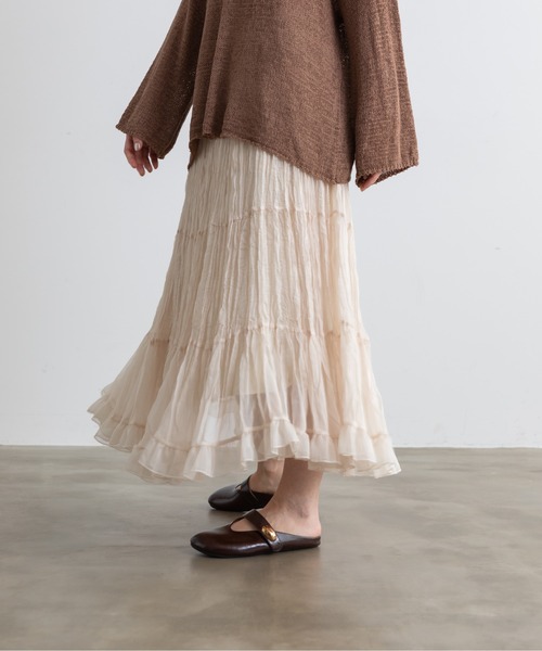 Lunea（ルネア）の「レトロデザインフラットミュールパンプス（パンプス・レディース・ホワイト/ブラウン・23/23.5/24/24.5/25/22.5）」の11枚目の写真