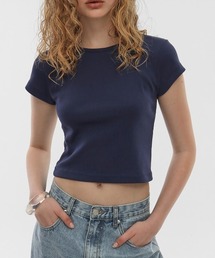 [B-BASIC] クールスタンダードラウンドクロップ半袖Tシャツ