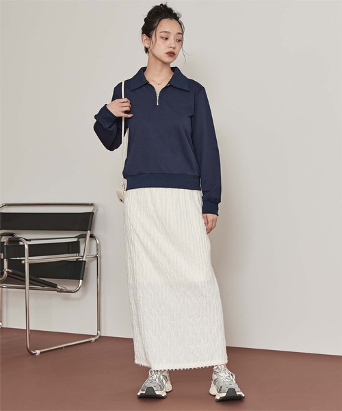 miette（ミエット）の「襟付き裏毛プルオーバー（Tシャツ/カットソー・レディース・ブラック/ライトグレー/ネイビー・S/M）」の16枚目の写真