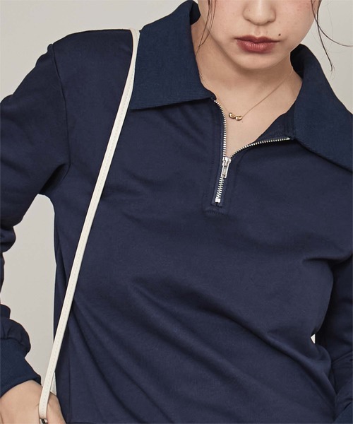 miette（ミエット）の「襟付き裏毛プルオーバー（Tシャツ/カットソー・レディース・ブラック/ライトグレー/ネイビー・S/M）」の18枚目の写真