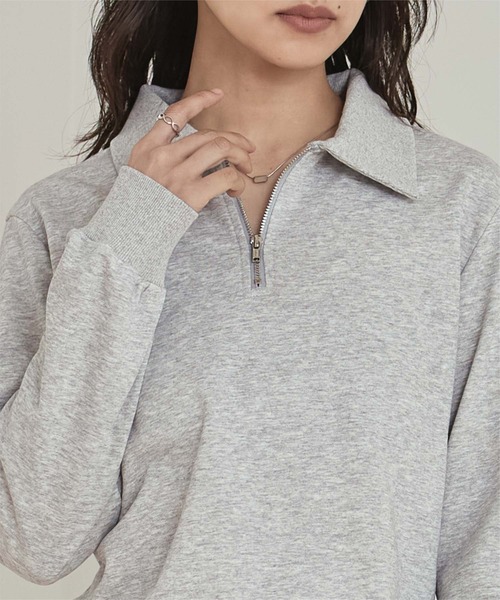 miette（ミエット）の「襟付き裏毛プルオーバー（Tシャツ/カットソー・レディース・ブラック/ライトグレー/ネイビー・S/M）」の13枚目の写真