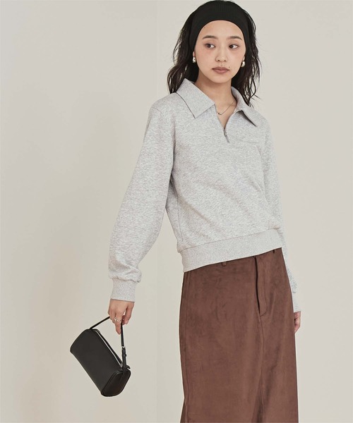 miette（ミエット）の「襟付き裏毛プルオーバー（Tシャツ/カットソー・レディース・ブラック/ライトグレー/ネイビー・S/M）」の15枚目の写真