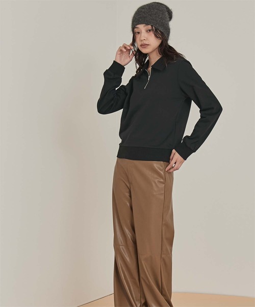 miette（ミエット）の「襟付き裏毛プルオーバー（Tシャツ/カットソー・レディース・ブラック/ライトグレー/ネイビー・S/M）」の6枚目の写真