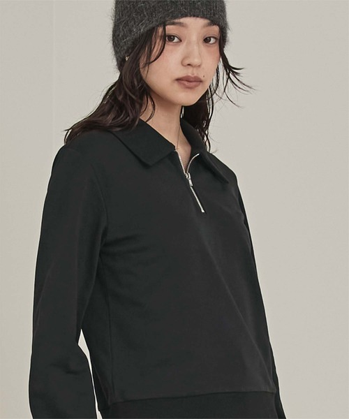 miette（ミエット）の「襟付き裏毛プルオーバー（Tシャツ/カットソー・レディース・ブラック/ライトグレー/ネイビー・S/M）」の8枚目の写真