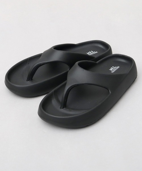 MEI（メイ）の「軽量 厚底 高反発EVAソール トングサンダル（サンダル・メンズ・ブラック・S/M/L）」の2枚目の写真