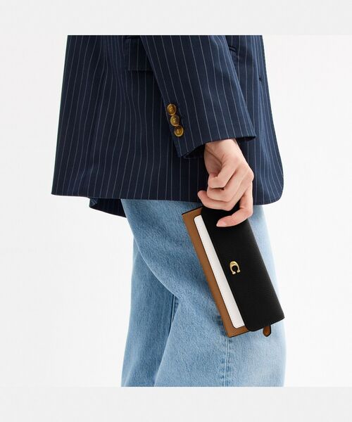 【COACH】国内完売★お洒落なカラーブロック長財布★53678 ミラ ロング フラップ ウォレット・カラーブロック | COACH
