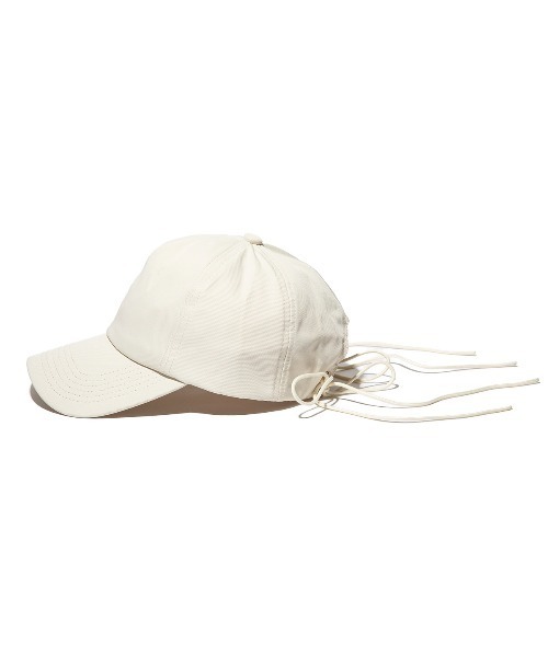 Kinetics(キネティクス)の「Casselini Back Cord Ribbon Cap(キャセリーニ バックコードリボンキャップ)(キャップ・レディース・アイボリー/ブラック・ONE SIZE)」の3枚目の写真