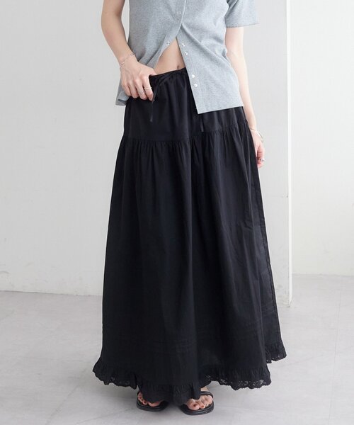 セール】《2サイズ展開!》【umm.】ピンタックレースフレア
