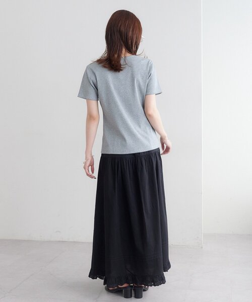 セール】《2サイズ展開!》【umm.】ピンタックレースフレア