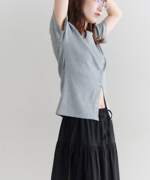 DISCOAT 【umm.】ピンタックレースフレアスカート セール】《2サイズ展開!》【umm.】ピンタックレースフレア