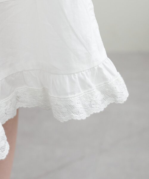 2サイズ展開!》【umm.】ピンタックレースフレアスカート（スカート