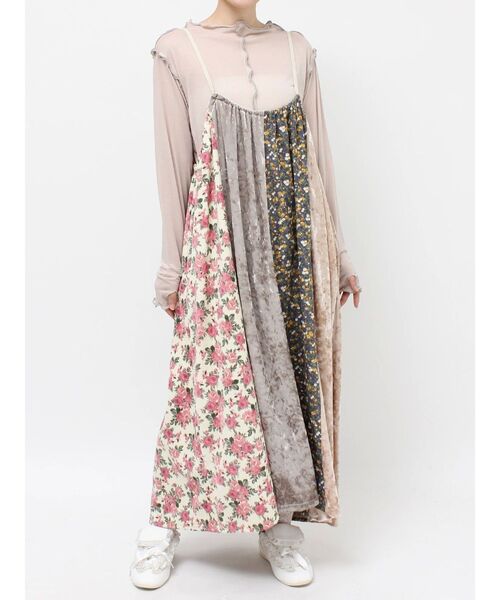 merry jenny（メリージェニー）の「switchレイヤードキャミワンピース（ワンピース・レディース・ピンク/ブラウン・FREE）」の8枚目の写真