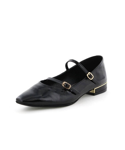 HIMIKO(ヒミコ)の「【HIMIKO】ダブルベルトローヒールメリージェーンパンプス/651313(パンプス・レディース・ガンメタ/ダークブラウン/ブラック/プラチナム/ライトピンク・24.0cm/23.5cm/25.5cm/23.0cm/22.5cm/22.0cm/21.5cm/26.5cm/26.0cm/25.0cm/24.5cm)」の8枚目の写真