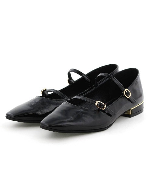 HIMIKO(ヒミコ)の「【HIMIKO】ダブルベルトローヒールメリージェーンパンプス/651313(パンプス・レディース・ガンメタ/ダークブラウン/ブラック/プラチナム/ライトピンク・24.0cm/23.5cm/25.5cm/23.0cm/22.5cm/22.0cm/21.5cm/26.5cm/26.0cm/25.0cm/24.5cm)」の14枚目の写真