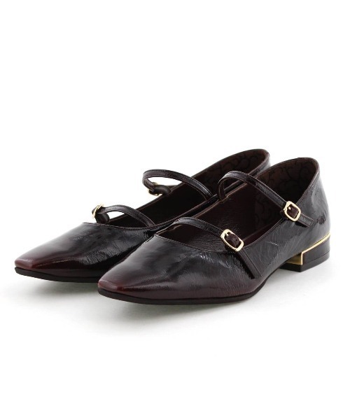 HIMIKO(ヒミコ)の「【HIMIKO】ダブルベルトローヒールメリージェーンパンプス/651313(パンプス・レディース・ガンメタ/ダークブラウン/ブラック/プラチナム/ライトピンク・24.0cm/23.5cm/25.5cm/23.0cm/22.5cm/22.0cm/21.5cm/26.5cm/26.0cm/25.0cm/24.5cm)」の15枚目の写真