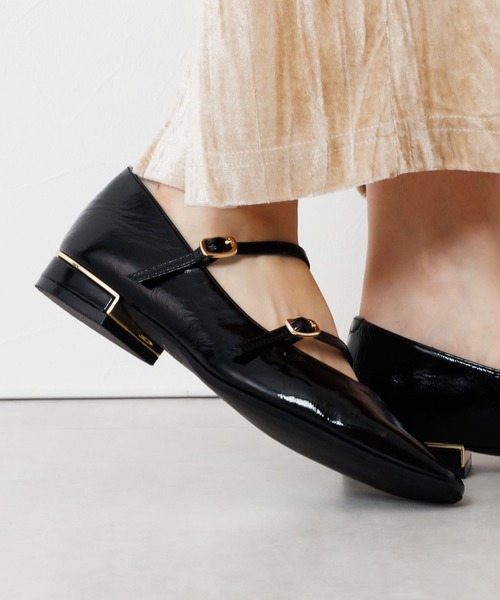 HIMIKO(ヒミコ)の「【HIMIKO】ダブルベルトローヒールメリージェーンパンプス/651313(パンプス・レディース・ガンメタ/ダークブラウン/ブラック/プラチナム/ライトピンク・24.0cm/23.5cm/25.5cm/23.0cm/22.5cm/22.0cm/21.5cm/26.5cm/26.0cm/25.0cm/24.5cm)」の17枚目の写真