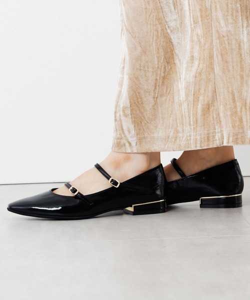 HIMIKO(ヒミコ)の「【HIMIKO】ダブルベルトローヒールメリージェーンパンプス/651313(パンプス・レディース・ガンメタ/ダークブラウン/ブラック/プラチナム/ライトピンク・24.0cm/23.5cm/25.5cm/23.0cm/22.5cm/22.0cm/21.5cm/26.5cm/26.0cm/25.0cm/24.5cm)」の19枚目の写真