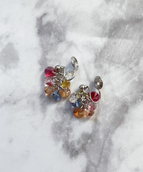 yu-ka（ユーカ）の「YU-KA:カラービーズイヤリング color beads earring（イヤリング・レディース・マルチ・FREE）」の3枚目の写真
