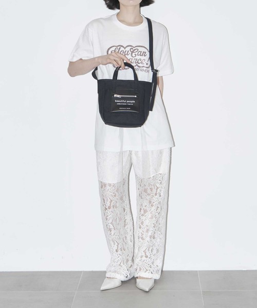 beautiful people(ビューティフルピープル)の「【beautiful people/ビューティフルピープル】別注 Logo Leather Pocket Mini Tote Bag/ロゴレザーポケットミニトートショルダーバッグ(ショルダーバッグ・レディース・ブラック・FREE)」の11枚目の写真