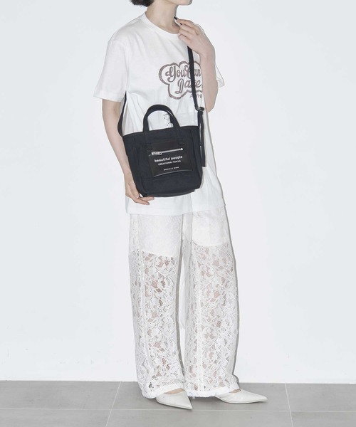 beautiful people(ビューティフルピープル)の「【beautiful people/ビューティフルピープル】別注 Logo Leather Pocket Mini Tote Bag/ロゴレザーポケットミニトートショルダーバッグ(ショルダーバッグ・レディース・ブラック・FREE)」の12枚目の写真